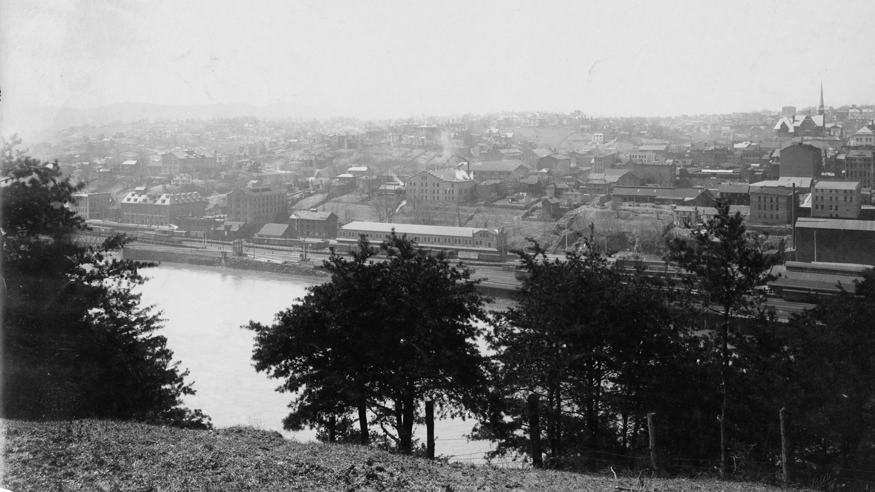 Historic Lynchburg City As Seen from Madison Heights Circa 1910